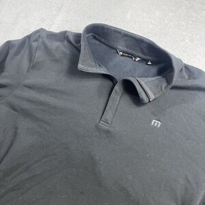 Travis Mathew Jacket Men 2XL Black Cloud Quarter Zip 2.0 Comfort Pullover Sweatr